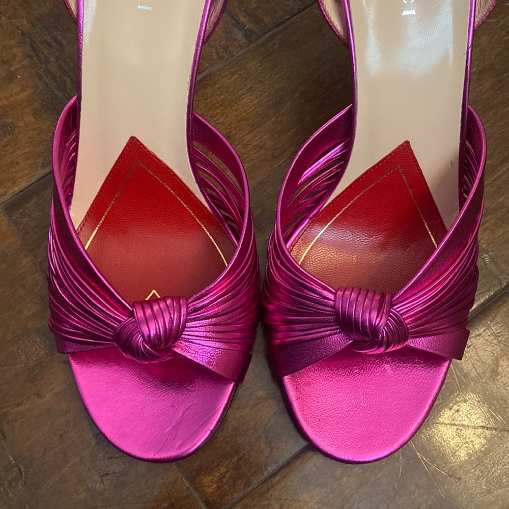 Gucci Pink Slingback Crawford Heeled Sandals - Picture 2 of 10